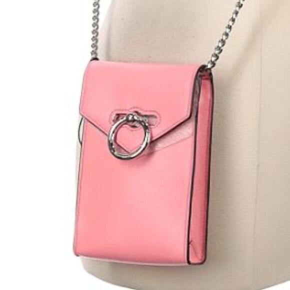 NWT Rebecca Minkoff Pink Leather Crossbody Bag with Dust Bag - Picture 1 of 9